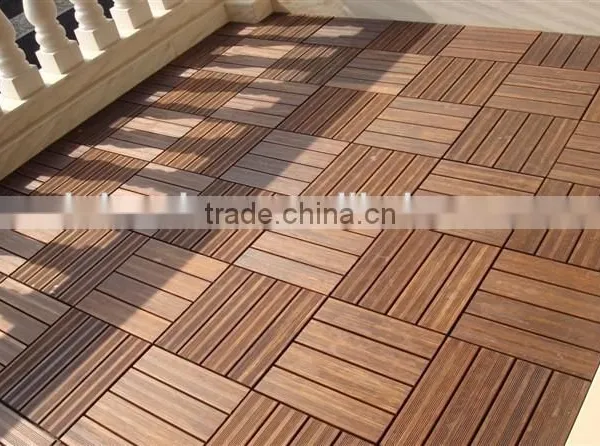 CE Certificated China Made Strand Woven Bamboo Decking Tile Unit Outdoor Decking Dark Carbonized Color -KE-OS0824 photo-3