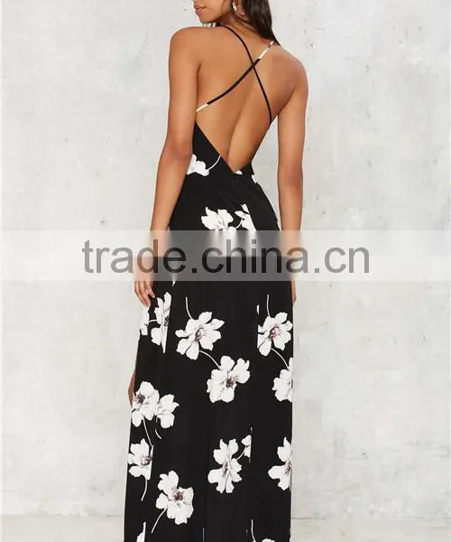 2017 Fashion Style New Design Maxi Long Dress for Girls Sexy Dress photo-3