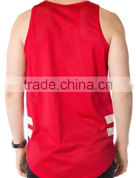 100% Mesh Polyester Men Singlet Tank Top photo-4