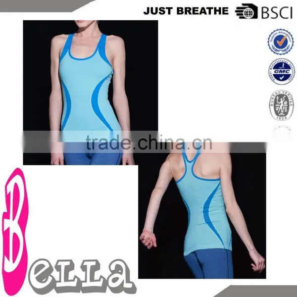 Heather Grey Fabric Tank Top Women Fitness Clothes Yoga Sportswear