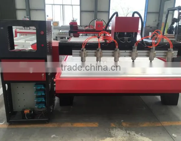 Multi-thread Furniture Carving 6*1.5kw Spindle Plane Signs Engraving Cnc Router Machine photo-4