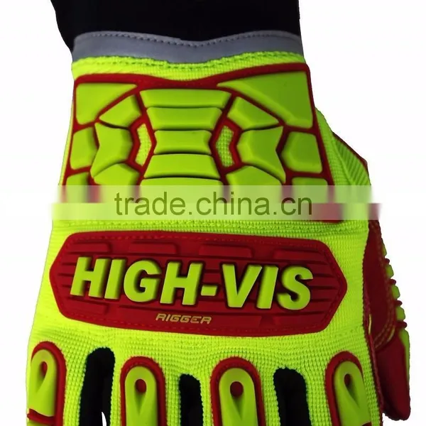 CE 4132 Rigging Working Oil and Gas High Impact Protective Work Gloves photo-4