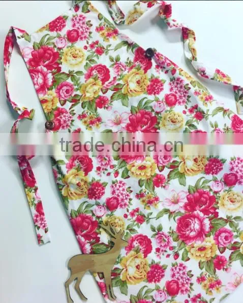 Flower Pattern Cotton Apron Baby Apron Top 100 Selling Products In photo-3