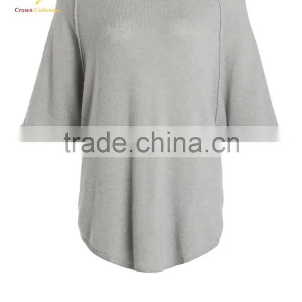 Bracelet Sleeve Cashmere Knitted Poncho Women Knitting Sweater photo-4