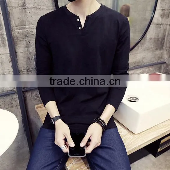 2016 Wholesale High Quality Short Sleeve V-neck T-shirt for Men photo-2