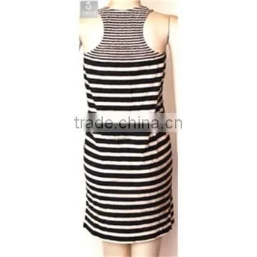 Seamless Stripe Knitted Fashion One Piece Dress Pattern photo-4