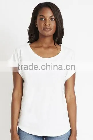 Next Level Apparel Women's Roll Sleeve Dolman Tee - 60% Combed Ring-spun, 40% Polyester Jersey and Comes With Your Logo photo-4