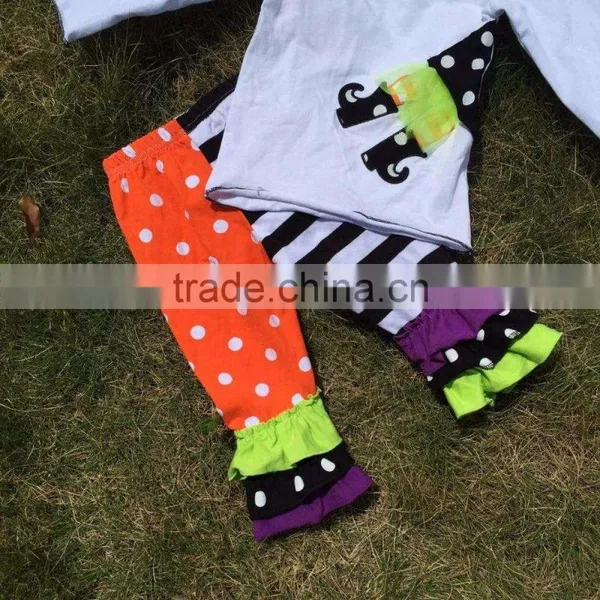 The Halloween Kids Girls The Witch's Shoes OUTFITS Pant Sets Girls Boutique Clothes Kids Sets With Matching Accessory photo-2