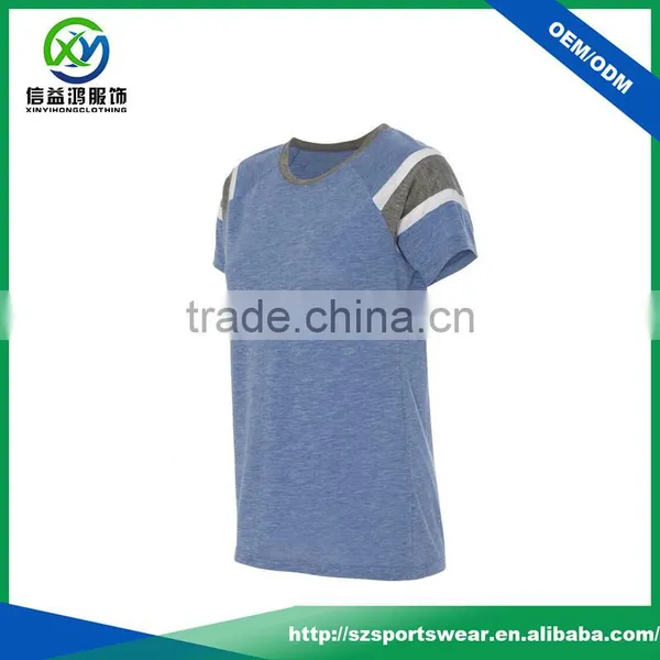 Fashion Design Contrast Color Raglan Sleeve Women's Polyester T-shirt photo-3