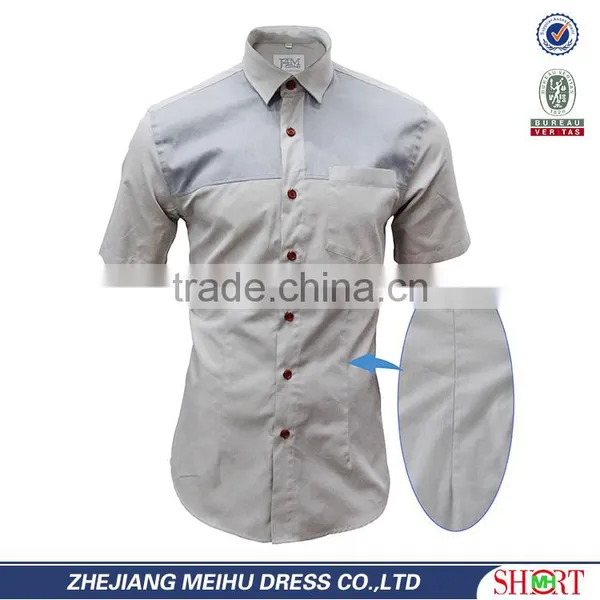 Casual Men Half Sleeve Shirts 100 Cotton Men Slim Fit Shirts photo-2