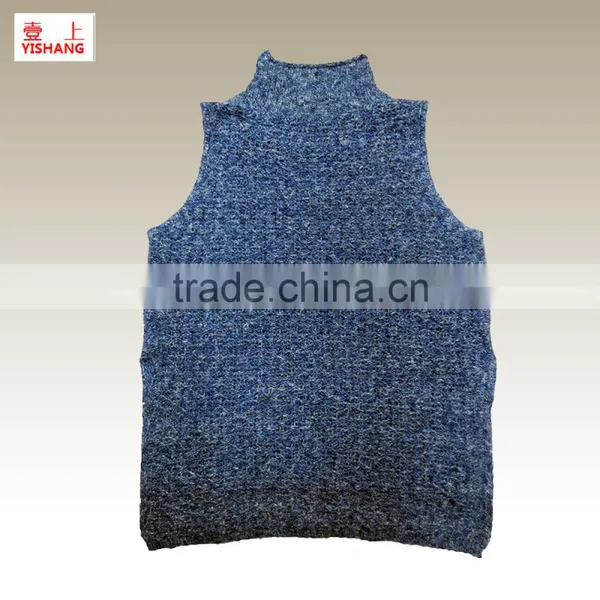 Basic Sleeveless Shirt Sweater 43%Acrylic 33%Viscose 24%Cotton Lady Dress Top Sweater photo-2