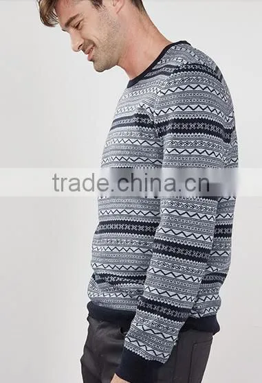 Custom New Design Round Neck Mens Knitting Pattern Cashmere Sweater With Cheap Price photo-3