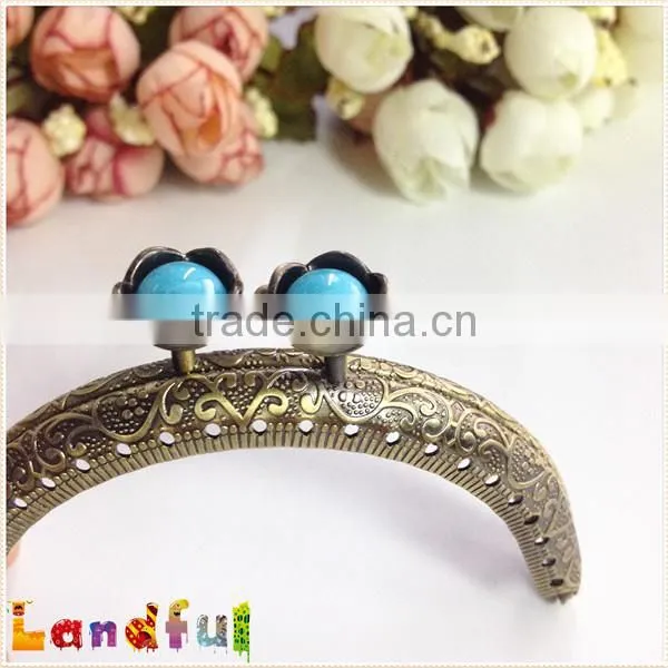 8.5cm High Quality Flower Head DIY Clutch Purse Frame Metal Coin Purse Frame photo-4