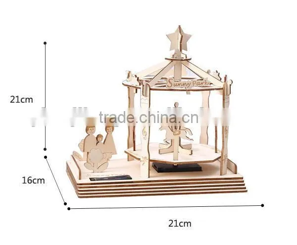 Wooden Children DIY Puzzle Toy Handmade Building Block Model Educational Diy Solar Puzzle Toy for Kids photo-4