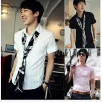 Free Shipping Men\'s Solid Color Short Sleeve Shirt