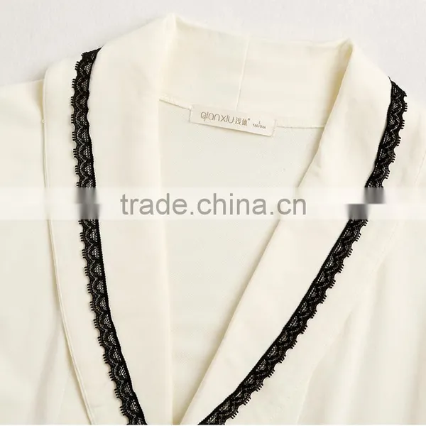 Latest Design Qianxiu Wholesale Cheap Cotton Bathrobe photo-5