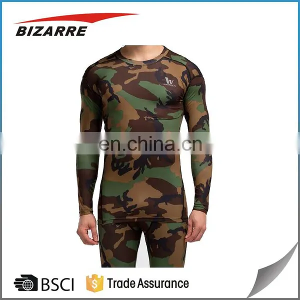 Custom Camo Designed Long Sleeve t Shirt for Men's Gym Wear Bodybuilding Crossfit t Shirt photo-5