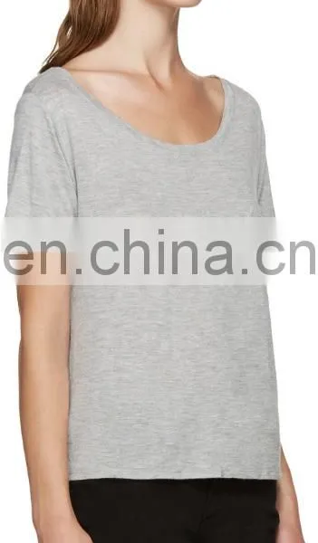 T-shirt Manufacturer Custom Short Sleeve Viscose Jersey Blank T-shirt photo-3
