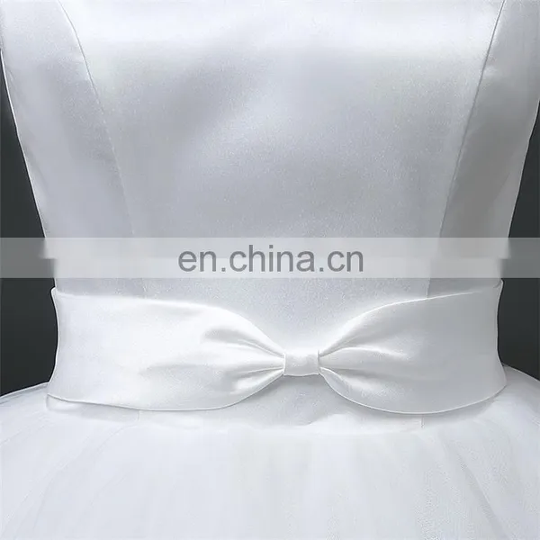 HS1630 2017 White Sheath Ruffle Long Puffy Prom Ball Gown Wedding Dresses Patterns photo-4