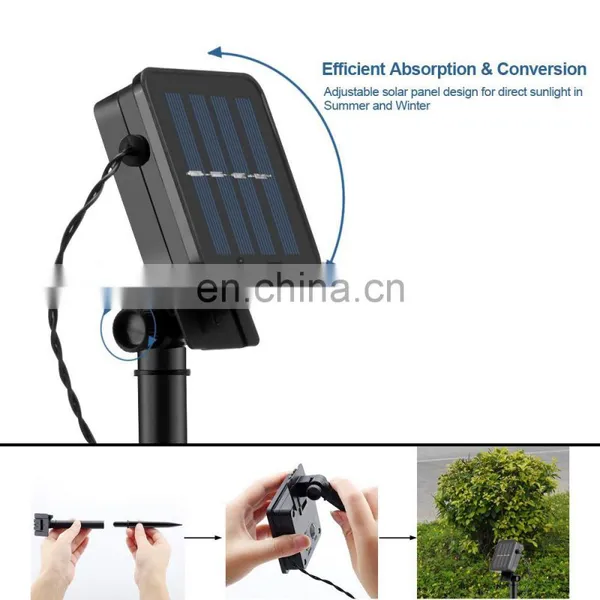 2017 Outdoor Garden/ Patio/ Yard/ Home/ Christmas 50 LEDs Solar Powered Waterproof RGB Colorful Led Christmas Ball String Lights photo-3