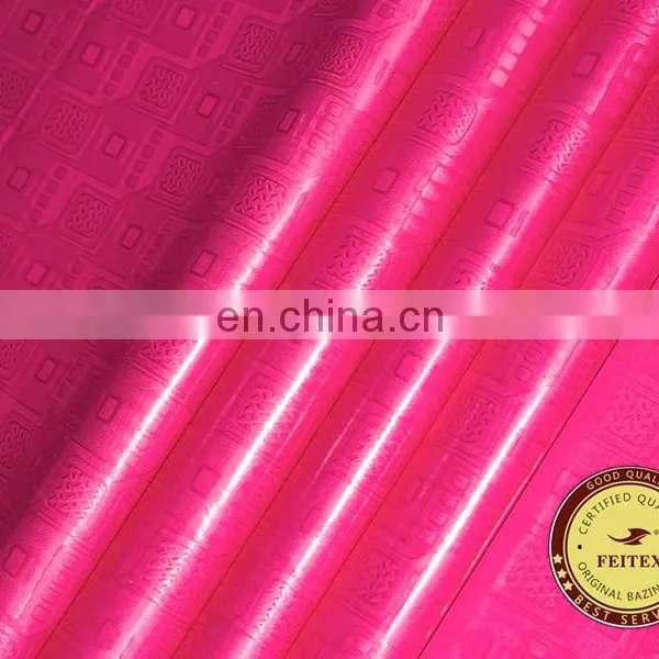 100% Organic Cotton Fabric For African Women Clothing Bazin Shadda Brocade Nigeria Style photo-3