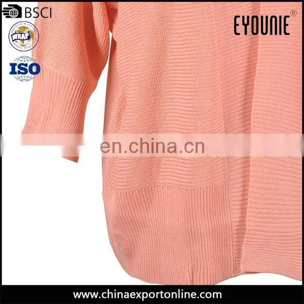 Spring Women Dolman Sleeve Long Cardigan Sweater Coat Without Buttons photo-4