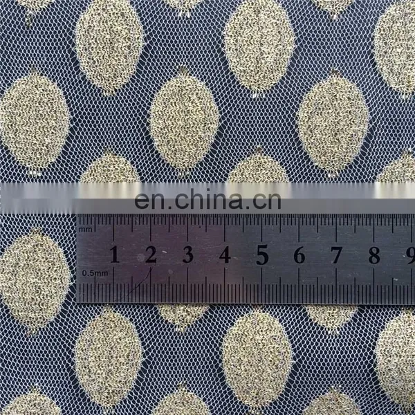 Newly Large Oval Dot Nylon Metallic Mesh Fabric photo-2