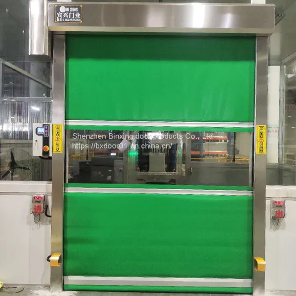 Food Industry Special Climatic Conditions Good Traffic Occurs Rapid High Speed Pvc Roll Up Door Encoder