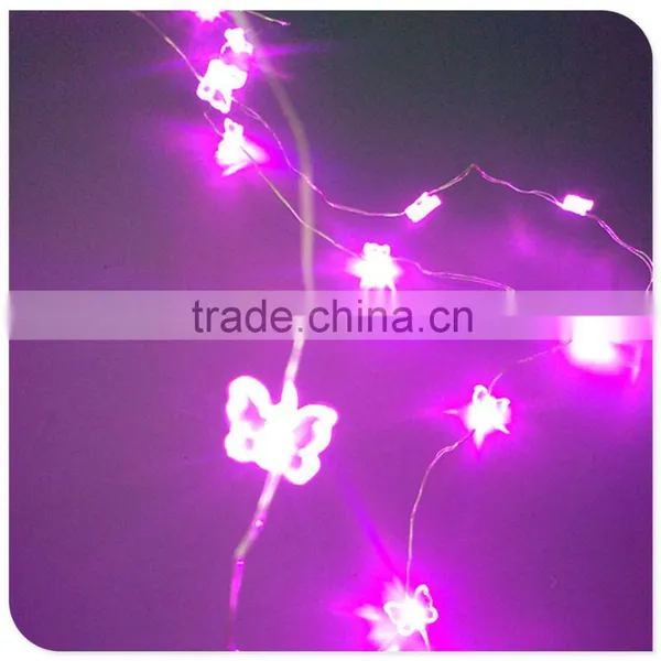 Purple Color Small Butteryfly Copper Wire Battery Operated Led Lights photo-5