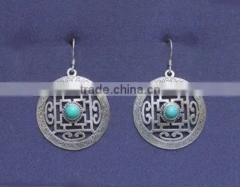 Silver Earring With Turquoise