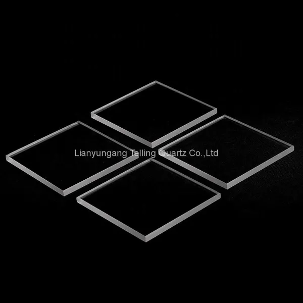 Customized Optical Quartz Plate Suqare Quartz Glass Window Plate Fused Silica Quartz Slice photo-2