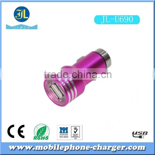 Hot Sales in EU North America Dual Usb Car Charger With LED Lighter Use New & Fashion Design photo-3