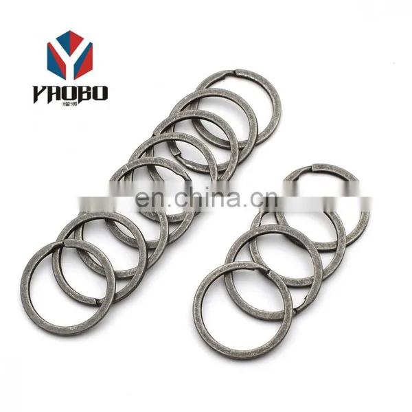 Good Quality Metal Custom Keychain Flat Split Key Ring With Chain For Anywhere photo-5