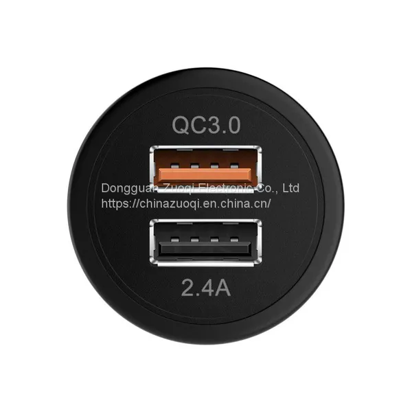 ZUOQI QC3.0 5V 3A 36W Mini Portable Fast Charge Dual USB TYPE-C Car Charger photo-3