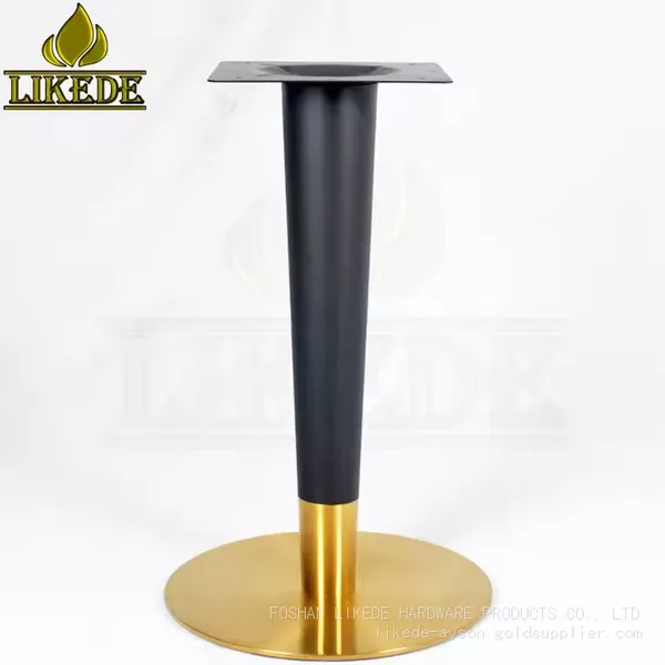 Morden Design Hot Sale Gold Stainless Steel Table Leg Melamine Table Top for Restaurant Cafe Dining Use photo-4