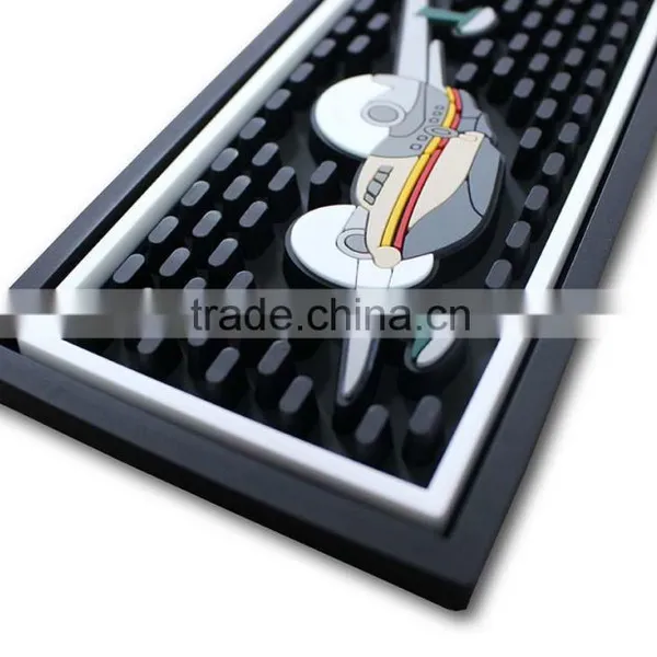 2016 Novelty OEM Logo Portable Use Soft and Durable Silicone PVC Drip Rail Bar Mat, Bar Runner Quality Choice photo-3
