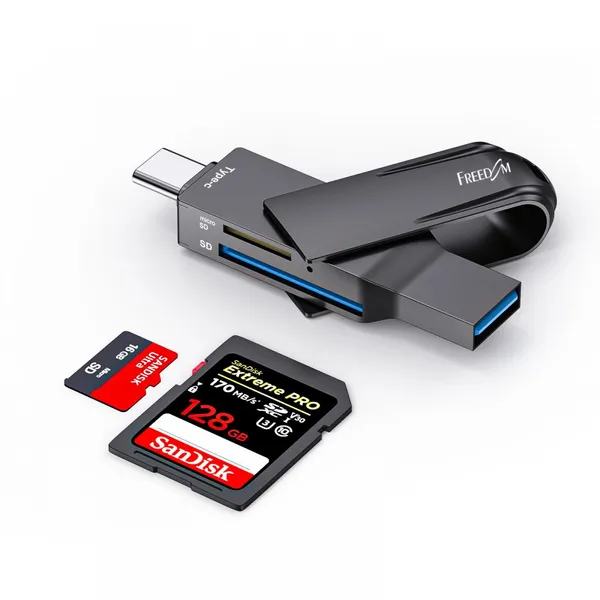 OTG Card Reader USB3.0 to Type C USB Adapter Flash Drive Smart Memory Card Reader TF Camera Mini SD Cardreader