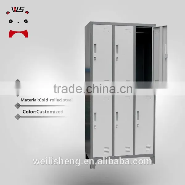 WLS Colorful Design Storage Cabinets 6 Door Steel Shoes Locker photo-4