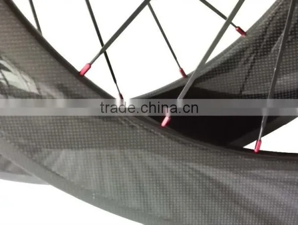 China Carbon Rim New Carbon Bicycle Wheelset 700c 88mm Road Bike Clincher Glossy 700c 88mm Carbon 3k Glossy 20/24 Spokes photo-3