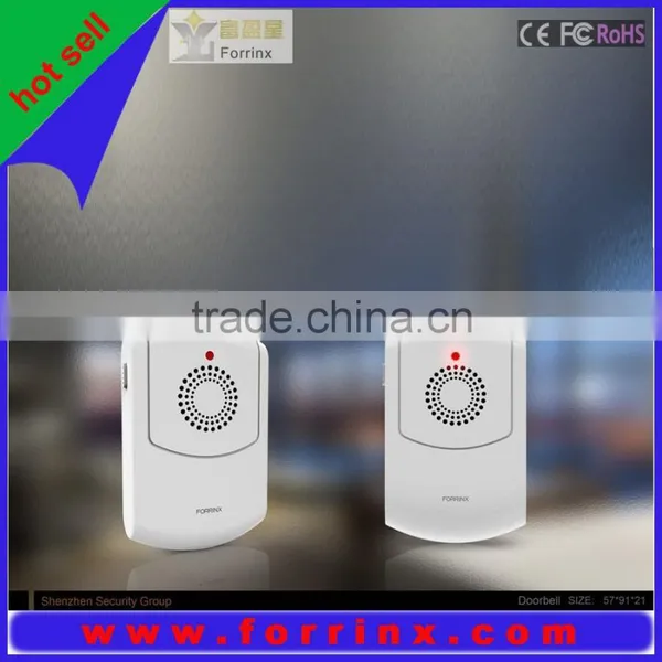 Patent and Fashion Design Wireless Ring&vibrate Doorbell With 300m Working Range