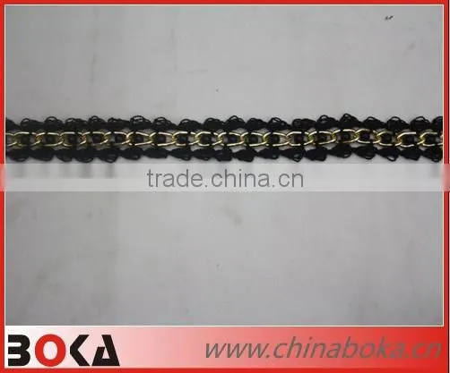 Latest Design Metal Beads Lace Trim for Wedding Dress photo-2