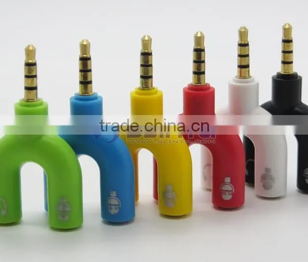 Earphone Headphone Jack Ear Cup Splitter Adaptor Music Share Set photo-2