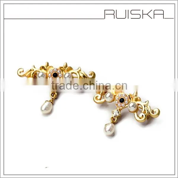 Antique Filigree Pearl Brooch For Wedding Invitations photo-3