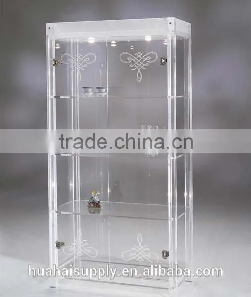 Upscale clear acrylic four-storeyed kitchen tableware cabinet wine cabinet