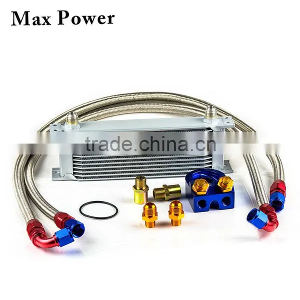 Universal Auto Aluminum Different Layers With Different Adapter Oil Cooler Kit Suit for Racing Cars