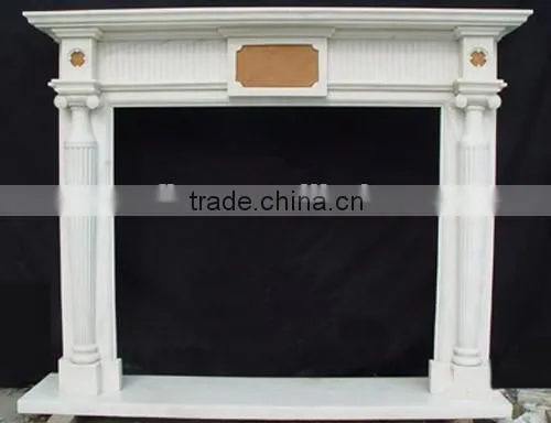 Roman Pillar Carved Fireplace Mantel Wholesale photo-4