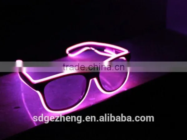 Flashing el Wire Glasses for Party and Stage Ice Blue Lime Green Purple Red Colorful el Sunglasses With CE ROHS Compliance photo-4