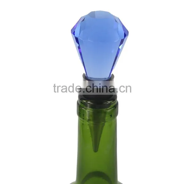 Diamond Cut Crystal Wine Bottle Stoppers photo-5