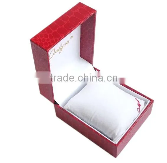 Custom Red Leatherette Paper Watch Box