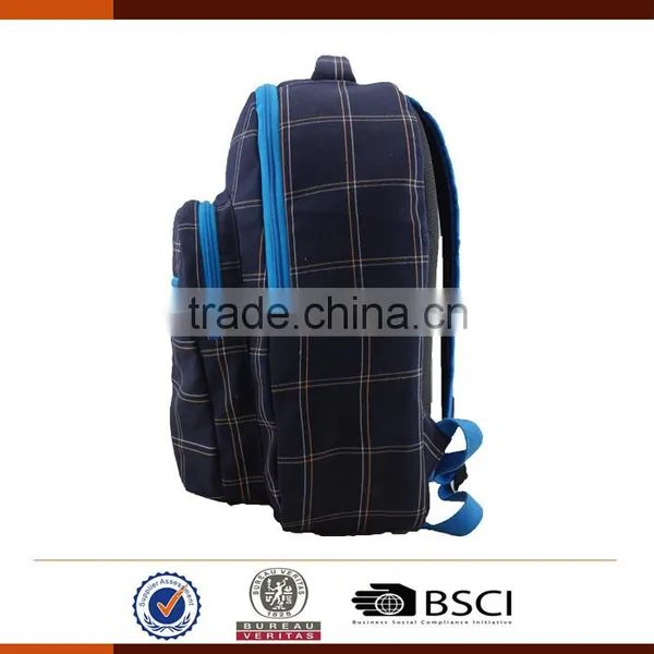 Fashion Blue School Backpack With Laptop Compartment photo-4